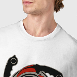 Футболка с принтом Counter Strike club для мужчины, вид на модели спереди №4. Цвет основы: белый
