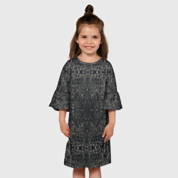 Детское платье 3D Черная каллиграфия - фото 2
