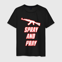 Мужская футболка хлопок Spray and play