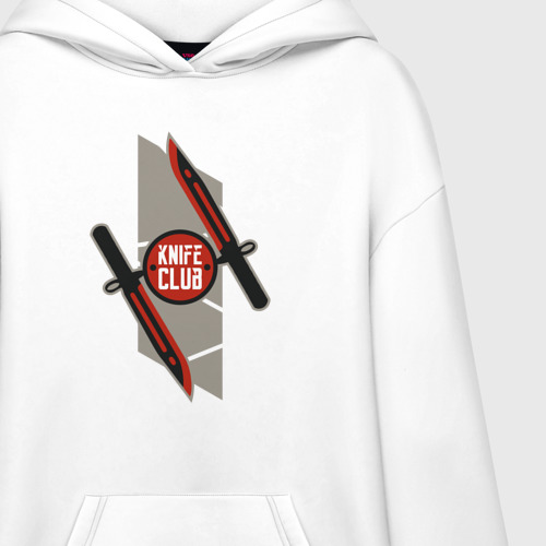 Худи SuperOversize хлопок CS knife club, цвет белый - фото 3