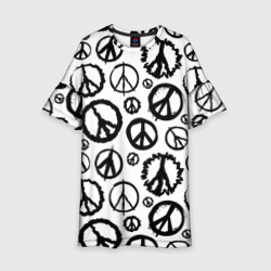 Детское платье 3D Many peace logo