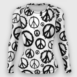 Женский рашгард 3D Many peace logo