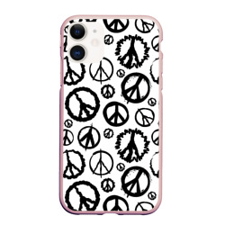 Many peace logo – Чехол для iPhone 11 матовый с принтом купить