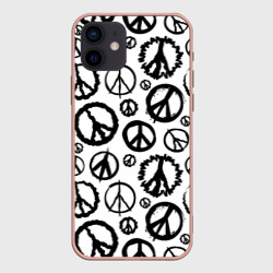 Many peace logo – Чехол для iPhone 12 Mini с принтом купить