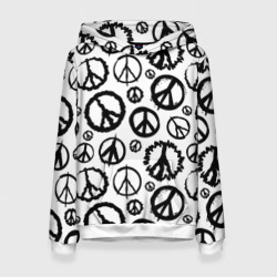 Женская толстовка 3D Many peace logo