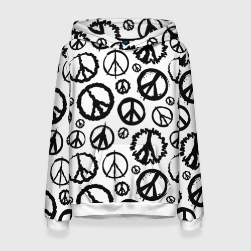 Женская толстовка 3D Many peace logo, цвет 3D печать