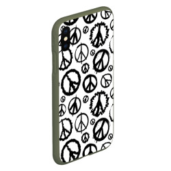 Чехол для iPhone XS Max матовый Many peace logo - фото 2