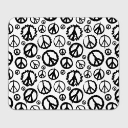 Прямоугольный коврик для мышки Many peace logo