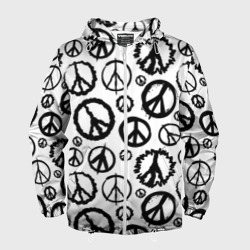 Мужская ветровка 3D Many peace logo