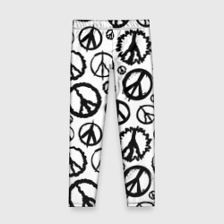 Детские леггинсы 3D Many peace logo