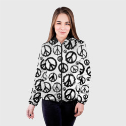 Женская куртка 3D Many peace logo - фото 2