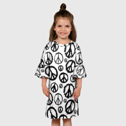 Детское платье 3D Many peace logo - фото 2