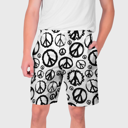 Мужские шорты 3D Many peace logo, цвет 3D печать