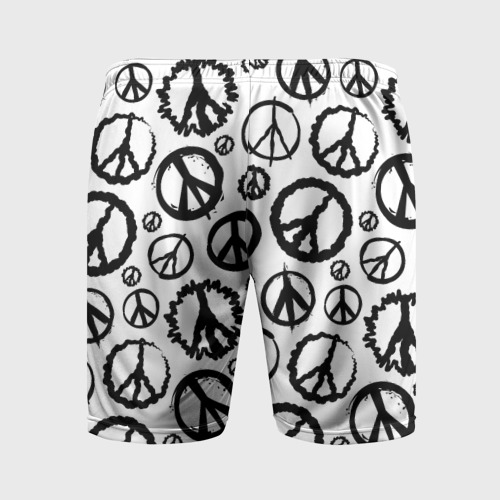 Мужские шорты спортивные Many peace logo, цвет 3D печать - фото 2