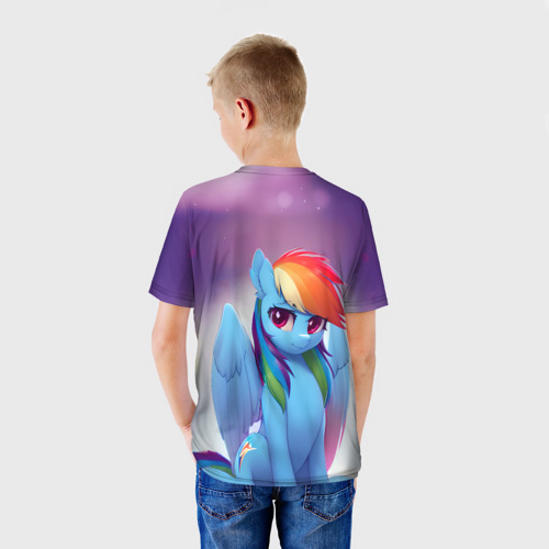Детская футболка 3D Пони Рейнбоу Дэш, цвет 3D печать - фото 4