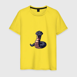 Мужская футболка хлопок Векторная змея