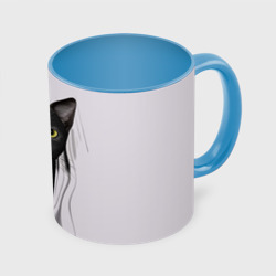 Кружка с полной запечаткой Чёрная кошка 3d иллюзия