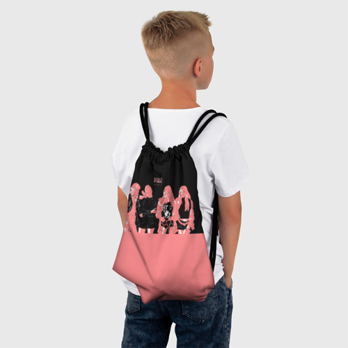 Рюкзак-мешок 3D Black Pink на черно-розовом - фото 4