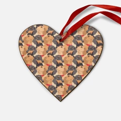 Деревянная игрушка Сердце Собаки породы Такса