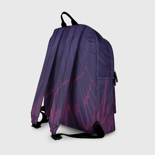 Рюкзак 3D с принтом Лучи - фиолетовый и розовый - Хуф и Ся, вид сзади #1