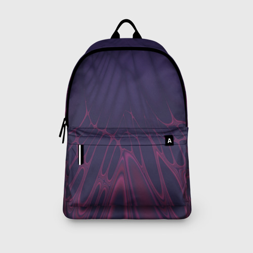 Рюкзак 3D с принтом Лучи - фиолетовый и розовый - Хуф и Ся, вид сбоку #3