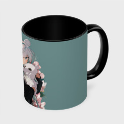 Кружка с полной запечаткой Нежная девочка аниме с ушками