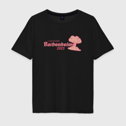 Мужская футболка хлопок Oversize Barbenheimer or Oppenbarbie meme