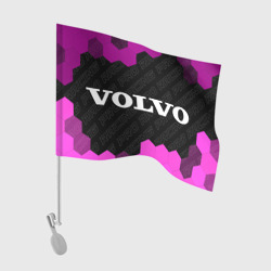 Флаг для автомобиля Volvo pro racing: надпись и символ