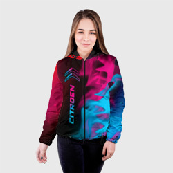 Женская куртка 3D Citroen - neon gradient: по-вертикали - фото 2