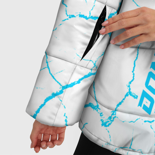 Женская зимняя куртка 3D с принтом Dongfeng neon gradient style: по-вертикали, фото #4