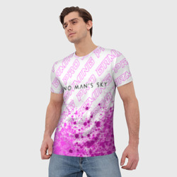 Мужская футболка 3D No Man's Sky pro gaming: символ сверху - фото 2