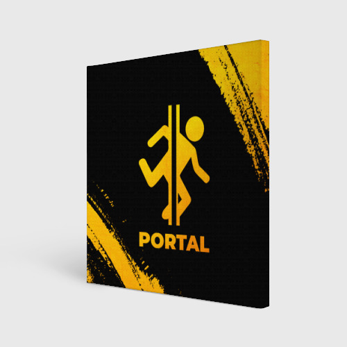 Холст квадратный Portal - gold gradient, цвет 3D печать