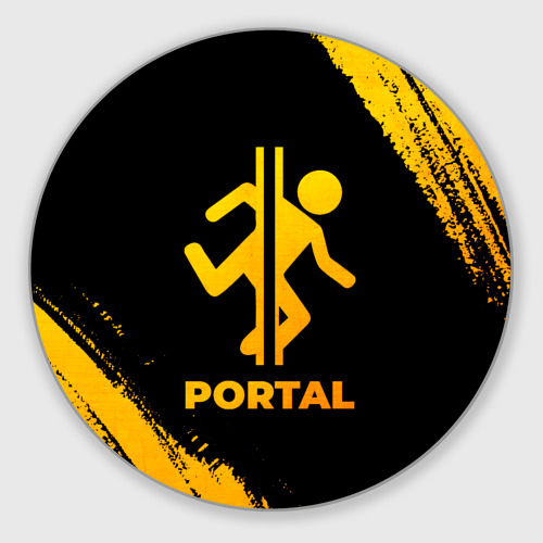 Круглый коврик для мышки Portal - gold gradient