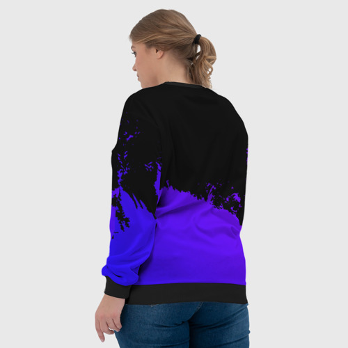 Женский свитшот 3D Limp Bizkit purple grunge, цвет 3D печать - фото 7