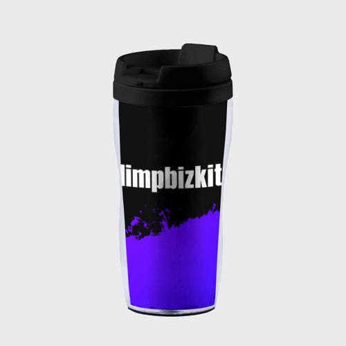 Термокружка-непроливайка Limp Bizkit purple grunge