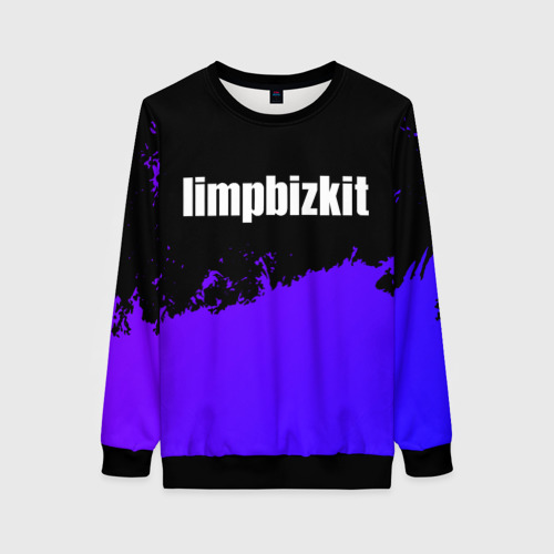 Женский свитшот 3D Limp Bizkit purple grunge, цвет 3D печать