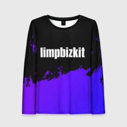 Женский лонгслив 3D Limp Bizkit purple grunge