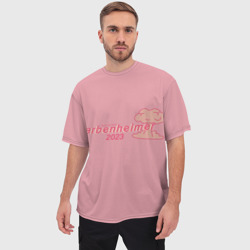 Мужская футболка oversize 3D Barbenheimer Pink edition - фото 2