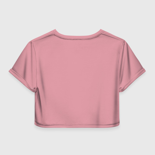 Женская футболка Crop-top 3D Barbenheimer Pink edition, цвет 3D печать - фото 2