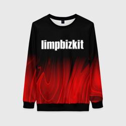 Женский свитшот 3D Limp Bizkit red plasma