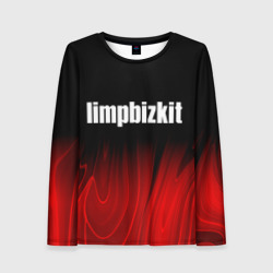 Женский лонгслив 3D Limp Bizkit red plasma