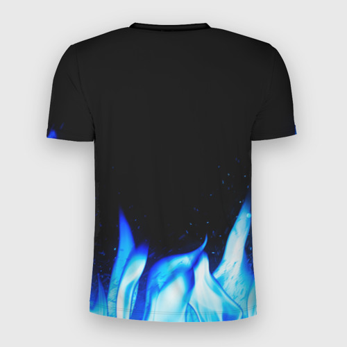 Мужская футболка 3D Slim с принтом The Cranberries blue fire, вид сзади #1