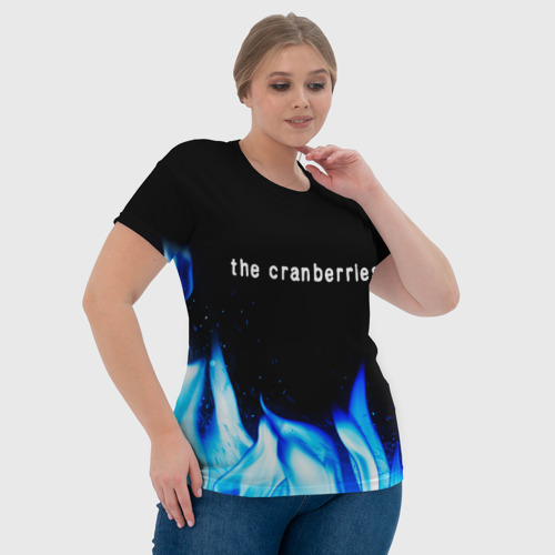 Женская футболка 3D The Cranberries blue fire, цвет 3D печать - фото 6