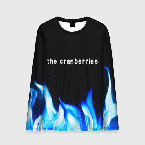 Мужской лонгслив 3D с принтом The Cranberries blue fire, вид спереди #2