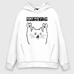 Мужское худи Oversize хлопок Scorpions - rock cat