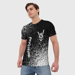 Мужская футболка 3D Motorhead и рок символ на темном фоне - фото 2