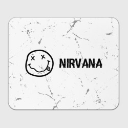 Прямоугольный коврик для мышки Nirvana glitch на светлом фоне: надпись и символ