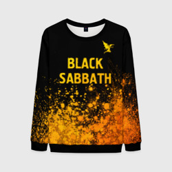 Мужской свитшот 3D Black Sabbath - gold gradient: символ сверху