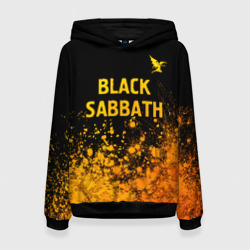 Женская толстовка 3D Black Sabbath - gold gradient: символ сверху