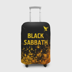 Чехол для чемодана 3D Black Sabbath - gold gradient: символ сверху